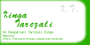 kinga tarczali business card
